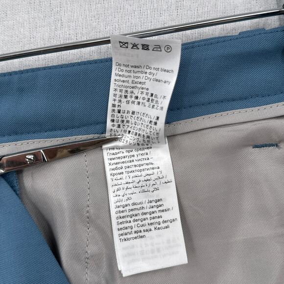 SAMSOE Pants Womens Small Blue Wool Blend Slim Tapered Trousers Pockets Career - Picture 10 of 14